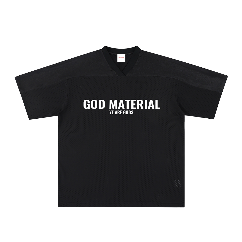 Oversized Mesh V-Neck Soccer Jersey