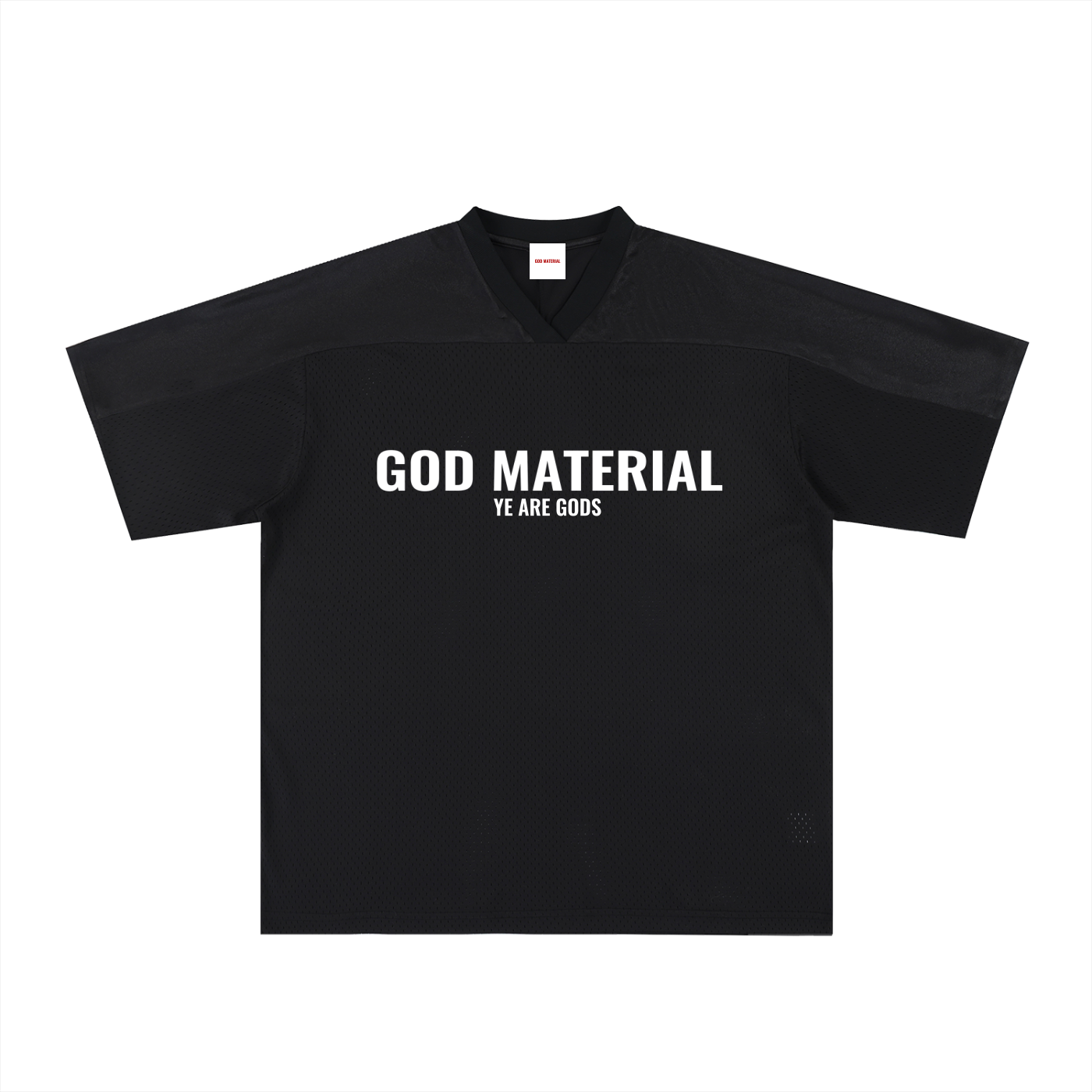 Oversized Mesh V-Neck Soccer Jersey