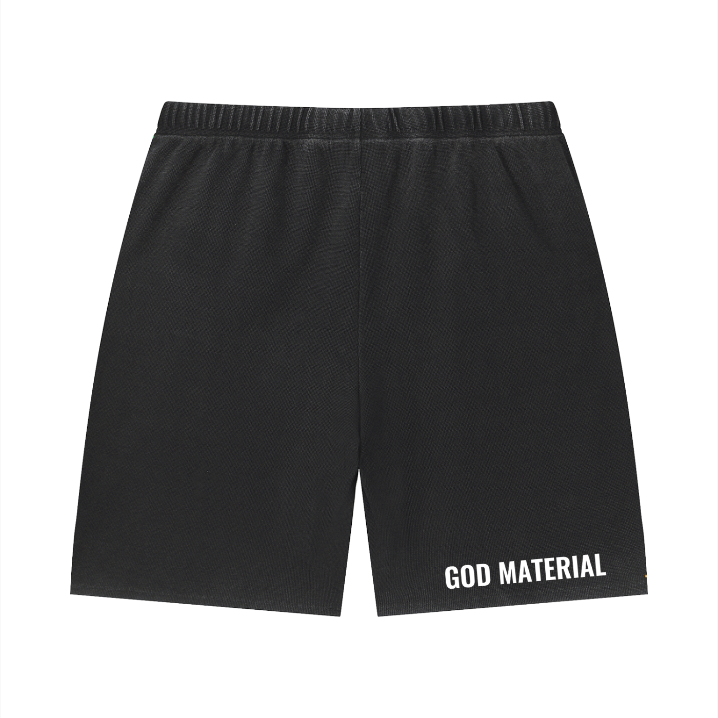 Unisex Vintage Wash Sunfade Waffle Raw Hem Shorts