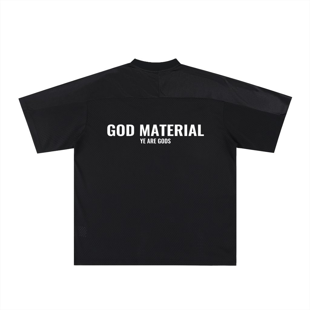 Oversized Mesh V-Neck Soccer Jersey