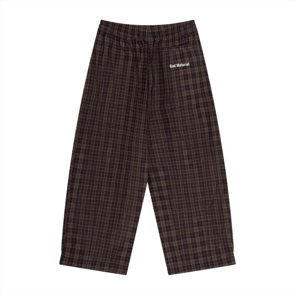 Unisex Plaid Wide Leg Pants