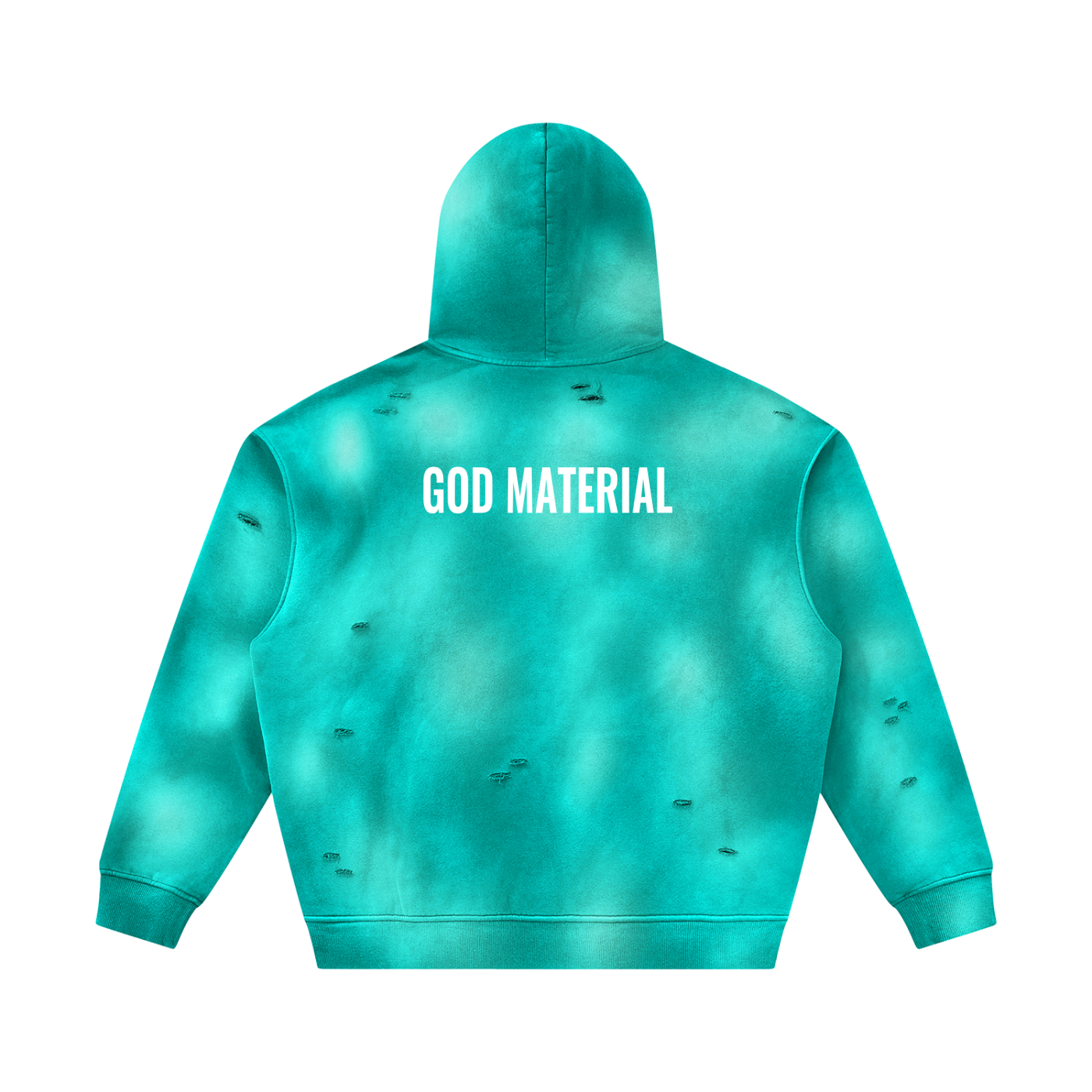 Unisex Sunfade Frayed Fleece Hoodie