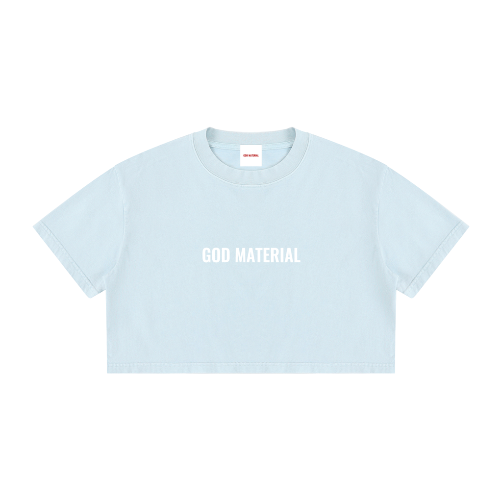 Women's Mineral Wash Cotton Crop T-Shirt