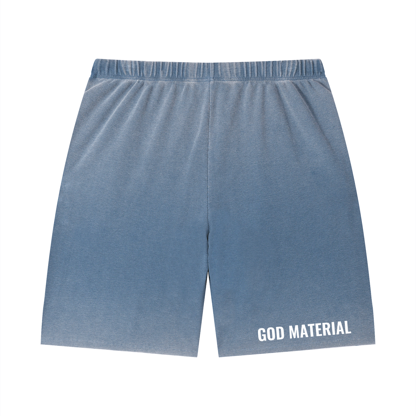 Unisex Vintage Wash Sunfade Waffle Raw Hem Shorts