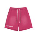 Sun Fade Raw Edge Cotton Shorts
