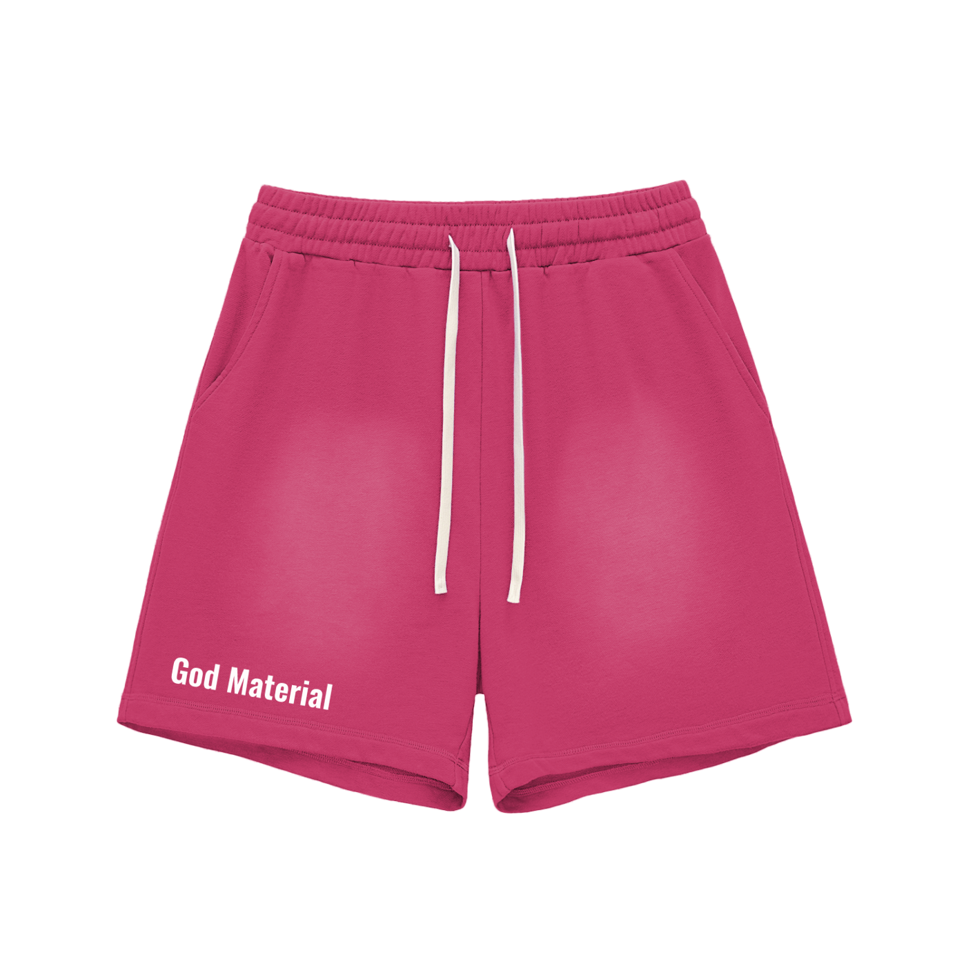 Sun Fade Raw Edge Cotton Shorts