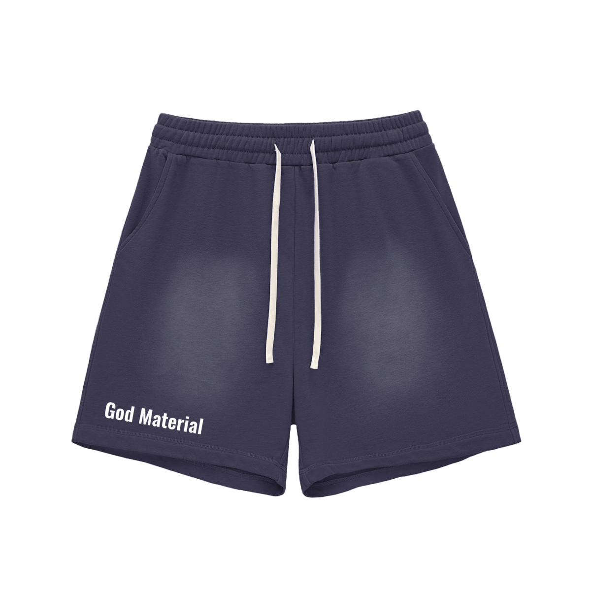 Sun Fade Raw Edge Cotton Shorts