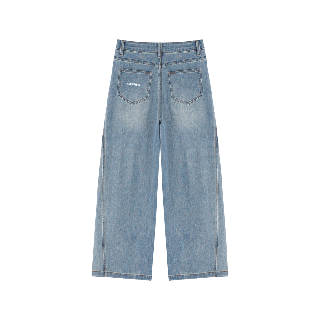 Women’s Vintage Wash High Rise Wide Leg Jeans