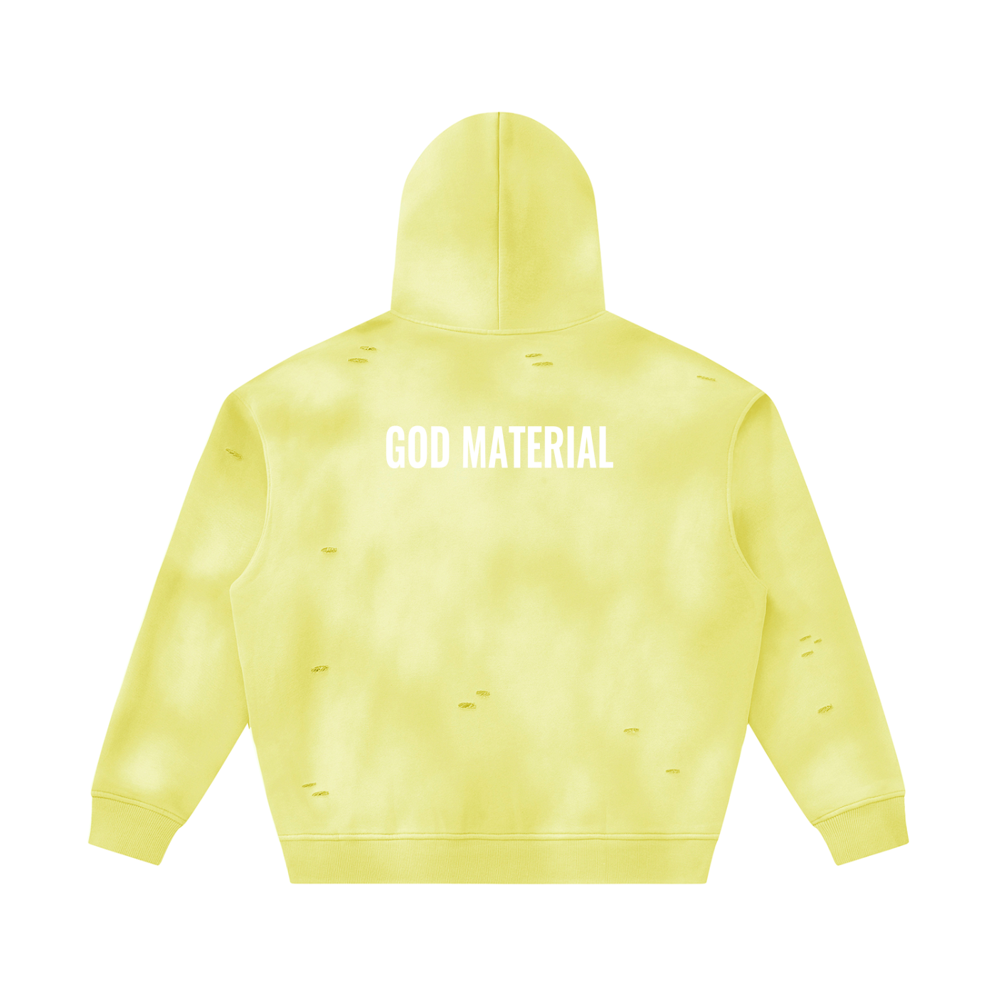 Unisex Sunfade Frayed Fleece Hoodie