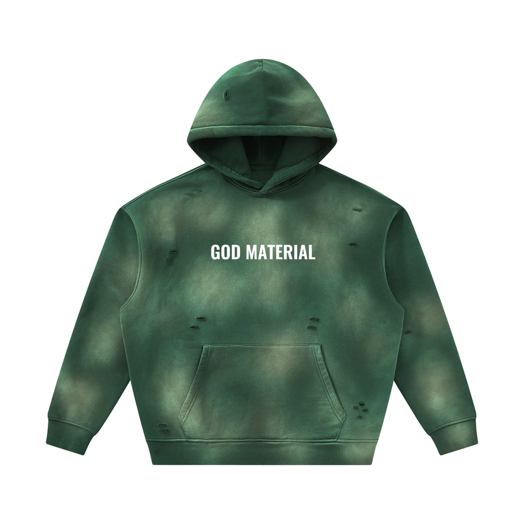 Unisex Sunfade Frayed Fleece Hoodie