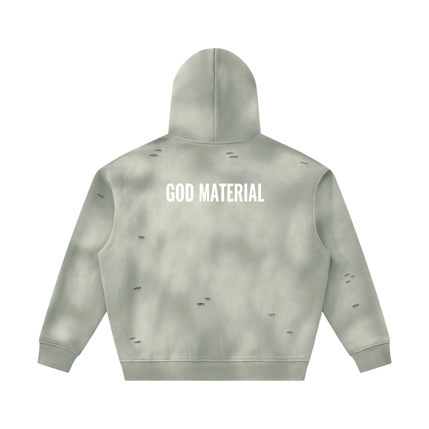 Unisex Sunfade Frayed Fleece Hoodie