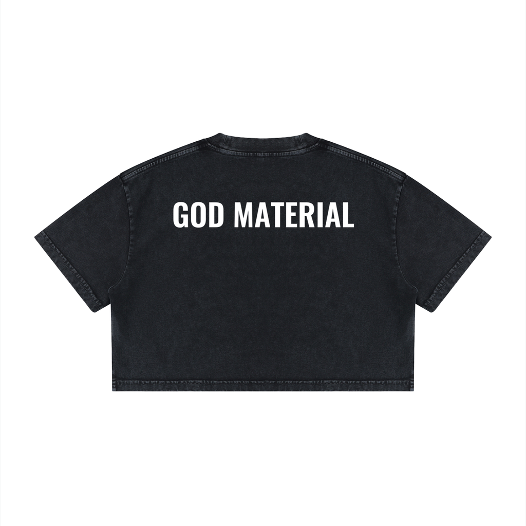 Women's Mineral Wash Cotton Crop T-Shirt