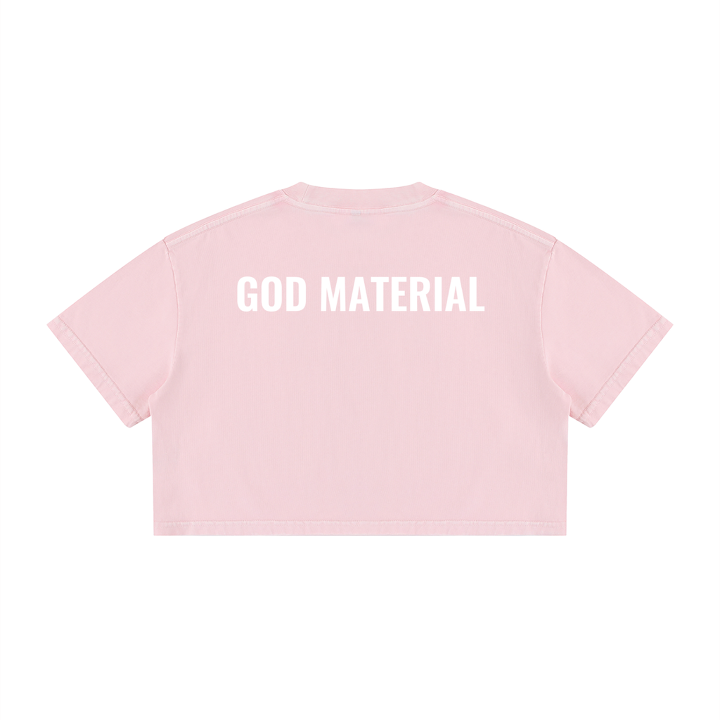 Women's Mineral Wash Cotton Crop T-Shirt