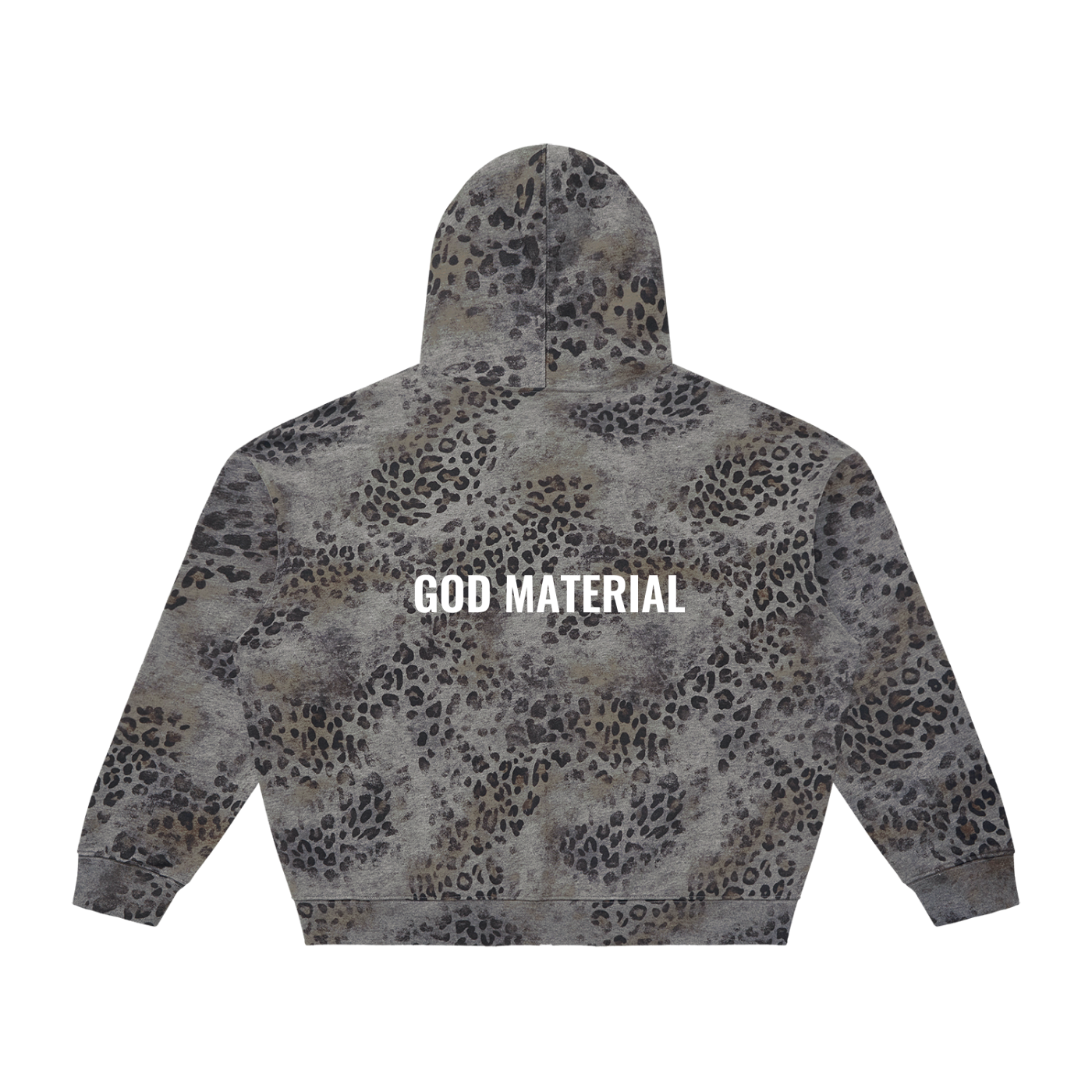 Unisex Vintage Wash Leopard Full Zip Hoodie