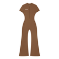 Women’s Tight Flared Leg Quarter-Zip Jumpsuit