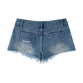 Women's Vintage Wash Raw Hem Denim Shorts